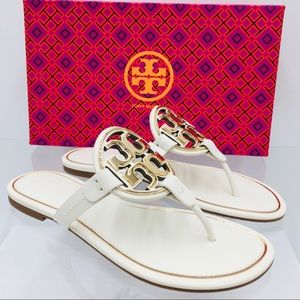 Tory Burch Metal Miller Bleach / Gold Sandals